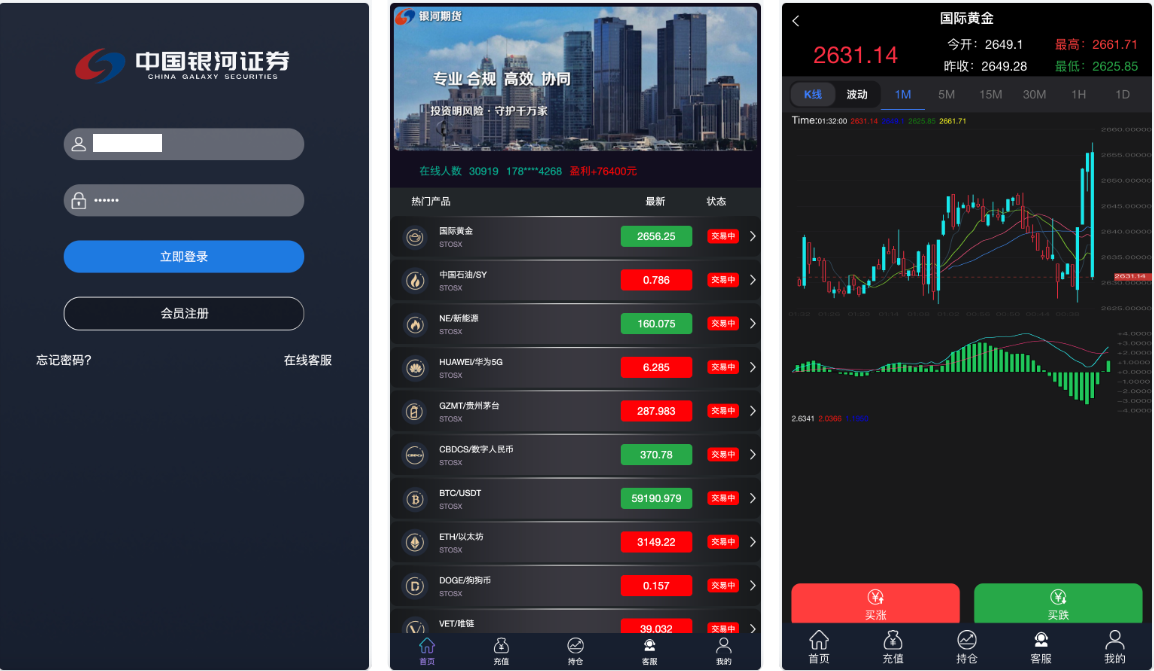 【精品】银河期货微盘微交易所源码/黄金+石油+新能源+白酒+虚拟币+余利宝理财/前端html+后端php